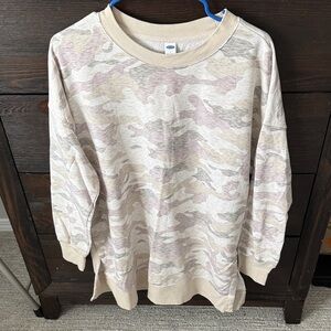Old Navy Camouflage Sweatshirt - Cream and Gray